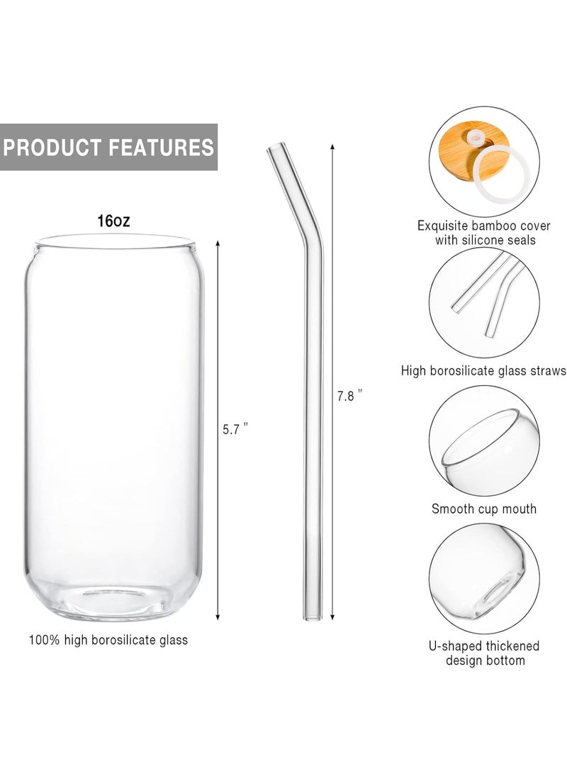 Happy Home Glass Cup with Lid and Straw 600ml  – Heat & Cold Resistant Borosilicate Glass, Leak-Proof Lid with Silicone Straw Cover, Transparent Elegant Tumbler for Smoothies, Coffee, Iced Drinks, Cocktails, Juice, Milk Tea, Home & Outdoor Use - Image 5